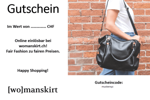 gutschein womanskirt.ch fair fashion kleidung