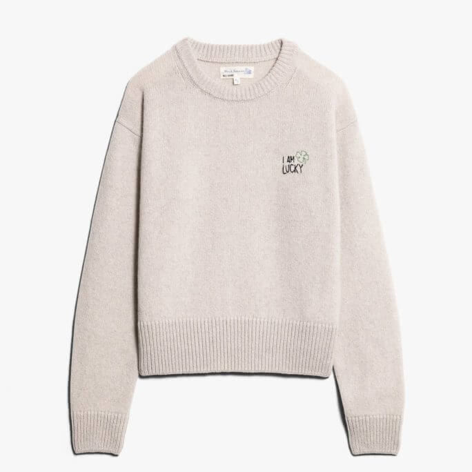 Pullover “I AM LUCKY“ grau Merz b. Schwanen / XS, S, M